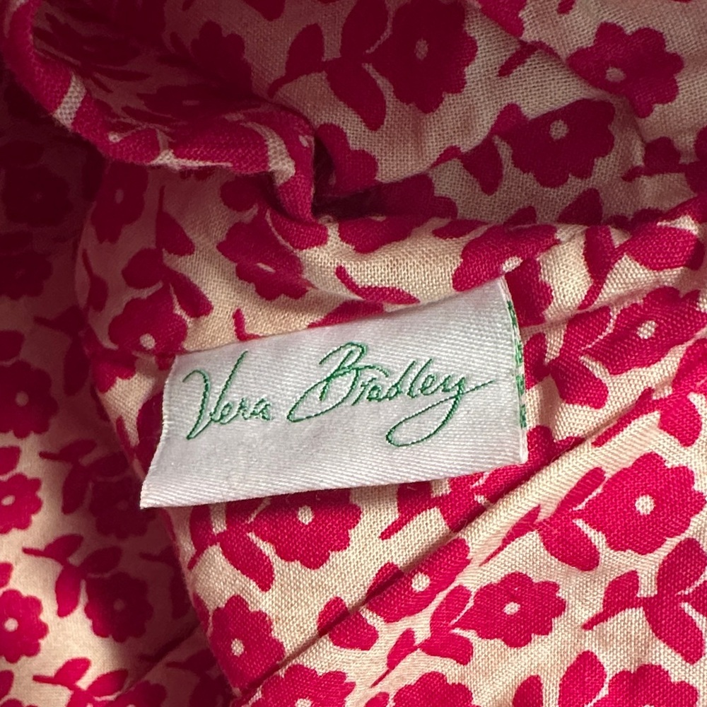 Vera Bradley Pink and White Quilted Shoulder Bag - Picture 4 of 5